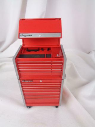 Snap - On Mini Rolling Toolbox Bank - Diecast - Classic Style Red Kr - 637 Kr - 657b