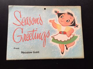 1958 Meadow Gold Seasons Greetings Calendar