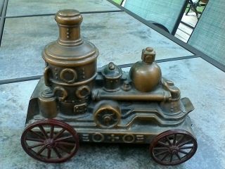 Vintage Metal Train Bank 1974 Made By Banthrico Inc From Chigago