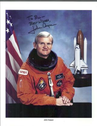 Autograph,  Hand Signed Astronaut John Casper,  Official Nasa Photo
