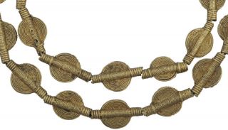 Brass Beads African Trade Beads Ghana Ashanti Akan Metal Bronze Flat Beads