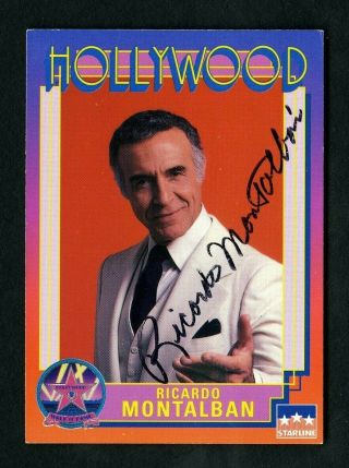 Ricardo Montalban Actor Fantasy Island Signed Autographed Card - Ex,  D.  2009