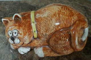 Vintage Cat Kitten Kitty Piggy Bank By Treasure Craft