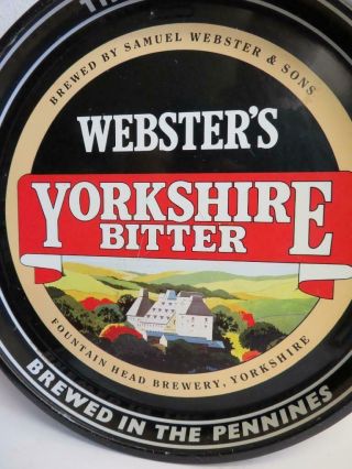 Vintage Really Old Beer Tray Websters Yorkshire