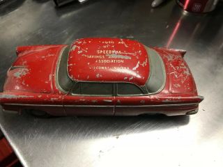 Banthrico Autobank Coin Bank Red Caddy?chevy? Speedway,  Indiana Bank Promo