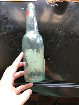 1920s Budweiser Bottle With Most Of The Label 3