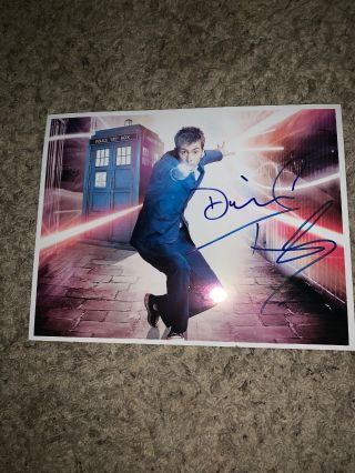 David Tennant Signed 8.  5x11 Doctor Who Good Omens Autograph W/coa
