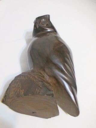 Ironwood Hand carved Vintage OWL Figurine Bookend Figure 7 