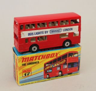 Matchbox Lesney Superfast MB 17 The Londonner Bus - BMAC Lights Code 3 Promo 2