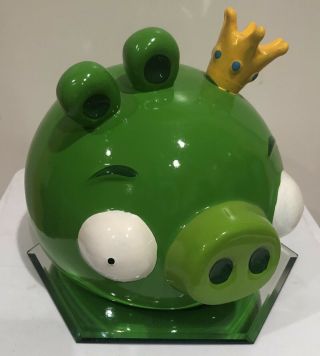 Leonard The Green Pig King Angry Birds Ceramic Bank 24” Around