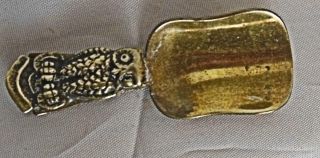 Vintage Brass Owl Scoop 3.  25 "