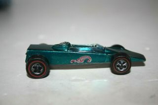 Vintage MATTEL HOT WHEELS REDLINES 1969 AQUA BLUE LOTUS TURBINE Diecast Toy Car 2