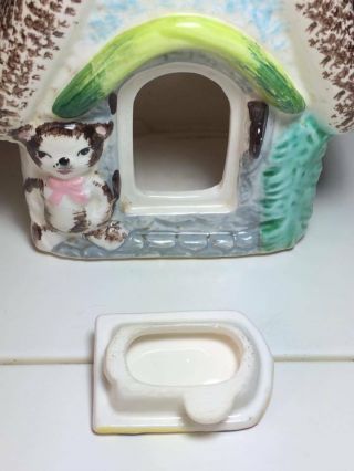 Vintage ceramic cat house bank made in Japan 2