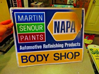 Napa Automotive Refinishing Products,  Body Shop Martin Senour Paints Store Sign