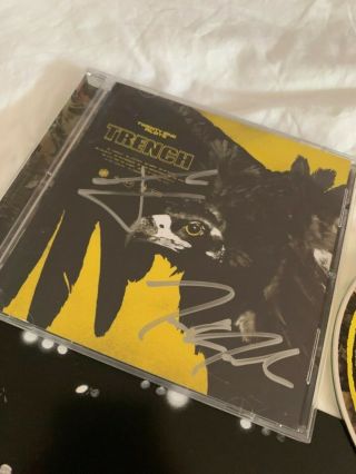 RARE TWENTY ONE PILOTS 12X12 POSTER,  TRENCH SIGNED CD VERY RARE 4