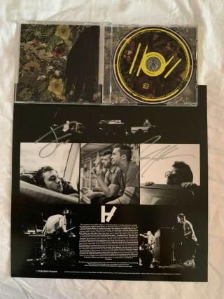 RARE TWENTY ONE PILOTS 12X12 POSTER,  TRENCH SIGNED CD VERY RARE 6