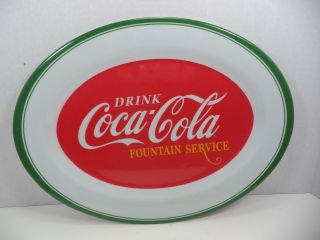 Drink Coca - Cola Fountain Service Tray Platter Display Gibson Everyday Coca Cola