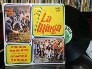 Polibio Mayorga Lp " La Minga " Rare Cumbia Made In Peru Jilguerito Alegre