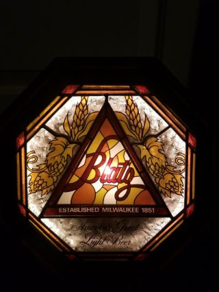 Antique Blatz Beer Lighted Vintage Bar Sign