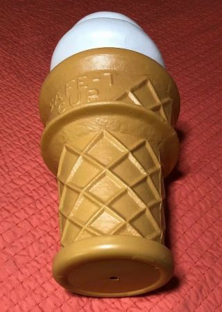 Vintage Vanilla Safe - T Cup Ice Cream Cone Advertising Coin Bank 26 Inches Tall 8