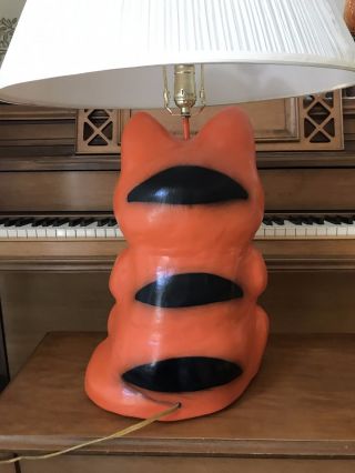 Garfield Orange Cat Custom Pottery Lamp HUGE Size One of a Kind Over 2.  5 Feet 7