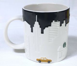 Starbucks York City Skyline Coffee Mug NYC TAXI Relief Collector Series 2012 3