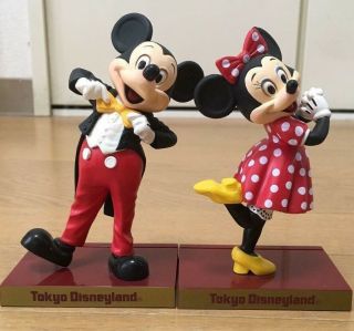 Tokyo Disney Land Micky Mouse&minnie Mouse Figures First Started Vintage Rare