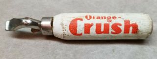 Vintage Wood Handle Orange Crush Bottle Opener.