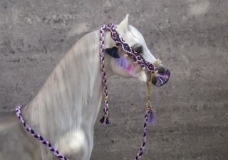 Sweet Purple Oriental Halter For Breyer & Peter Stone Arabian Model Horses - Ppd