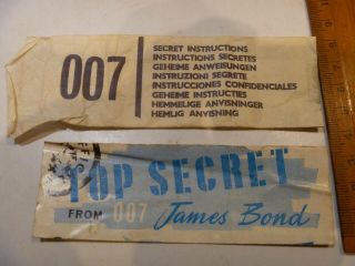 Vintage Corgi Toys James Bond 007 Aston Martin Db5 Instructions And Envelope
