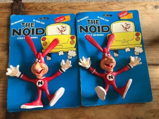 2 Vintage 1988 The Noid Dominos Advertising Window Sticker Toys On Cards