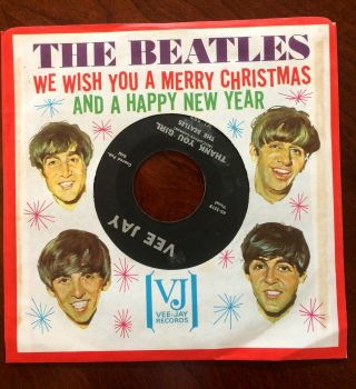 Beatles 45rpm Vintage 1964 We Wish You A Merry Christmas