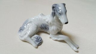 Borzoi - Russian Wolf Hound - Ceramic Dog - Sitting - Impressed Occupied Japan - 1947 - 1952