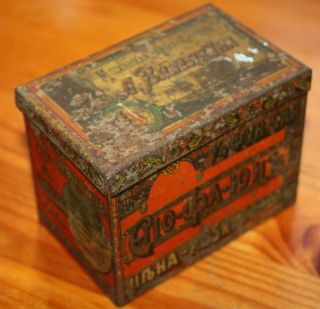 Antique Tea Tin Box L.  Vilenkin Russian Empire Riga 1900