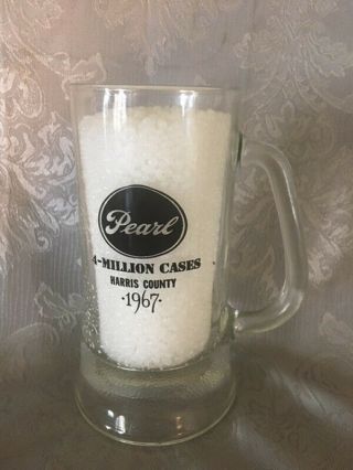 Pearl Bar Beer Glass Vintage 1967 Harris County 4 Million Cases San Antonio Tx