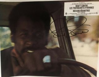 Richard Roundtree Signed Lobby Card “shaft In Africa” Actor