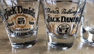 Set Of 4 Vintage Jack Daniels Old No.  7 Shot Glasses Sour Mash Tennessee Whiskey