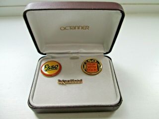 Exxonmobil Gas/oil Co.  14k (14 Ct) Solid Gold Service Award/ Pin Badges Mobil