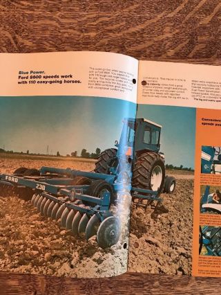 Vintage Ford 8600 Farm Tractor Brochure Dealer Advertising 2