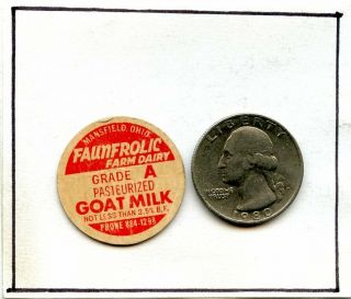 Milk Bottle Cap Faunfrolic Farm Dairy,  (goat),  Mansfield,  Ohio