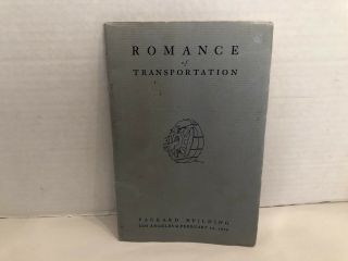 Romance Of Transportation Packard Building Los Angeles February 22,  1929 Booklet