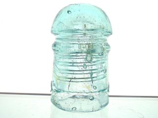 Bubbly Steamy Amber Swirls Cd 102 Diamond Pony Glass Insulator