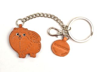 Pomeranian Handmade 3d Leather Dog Bag/ring Charm/gift Vanca Made In Japan 26068