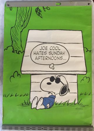 Vintage Snoopy Peanuts Poster 1960 