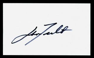 John Travolta Actor " Grease ",  Saturday Night Fever Signed 3x5 Card C15542