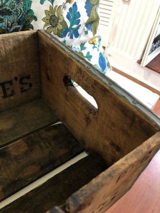 Vintage Ballantines Beer Wooden Crate Box Shabby Chic Farmhouse Deco Newark NJ 5