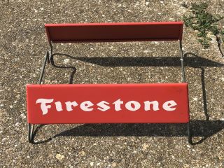 Vintage Old Firestone Car Tire Display Rack Stand Store Gas Station Auto Parts