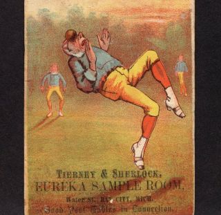 Variant 19th Century Baseball Card H804 - 6 Billiard Pool Table Saloon Bay City Mi