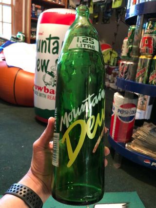 1990’s Extremely Rare Eurasian Mountain Dew 1,  25 Liter Bottle Acl Label