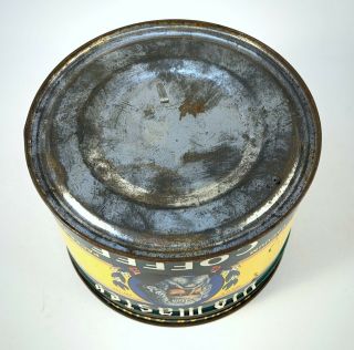 Vintage 1930 ' s Old Master Coffee Tin 1lbs Euclid Company Cleveland Ohio 2